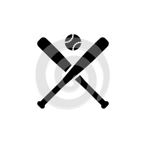 Baseball bat icon isolated on white background