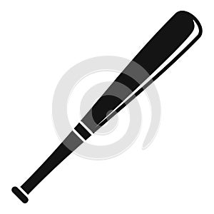 Baseball bat icon, simple style