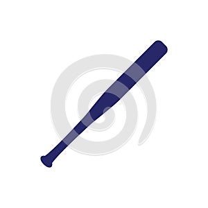 Baseball bat icon. Softball bat. Flat vector illustration