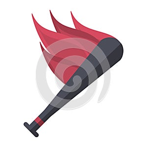 Baseball bat isolated icon