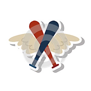 Baseball bat isolated icon