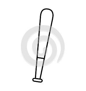 Baseball bat isolated icon