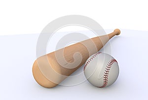Baseball bat isolated on white background
