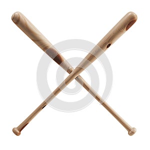 Baseball bats made of wood with knots