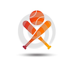 Baseball bats sign icon. Sport symbol.