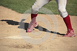 Baseball batter at home plate