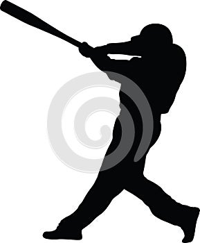 Baseball batter silhouette