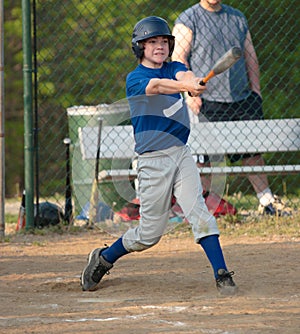 Baseball Batter Swinging