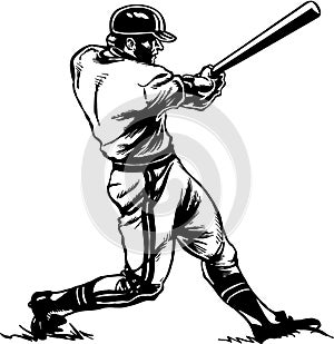 Baseball Batter Vector Illustration photo