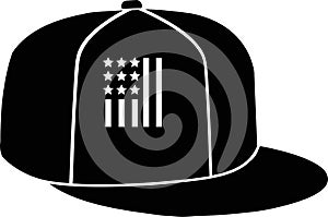 Baseball cap with americal flaq svg vector file with image file photo