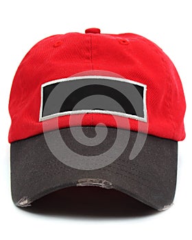 Baseball cap with blank label