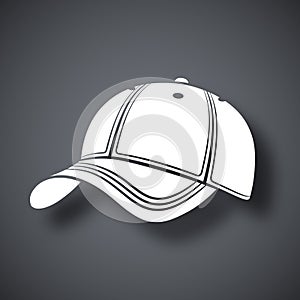Vector baseball cap icon
