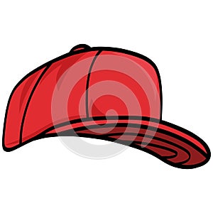 Baseball Cap Snapback Trucker Hat Illustration Vector Icon