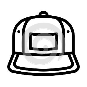 baseball cap streetwear cloth fashion line icon vector illustration