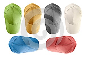 Baseball caps isolated