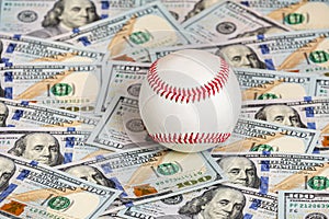 Baseball with cash money