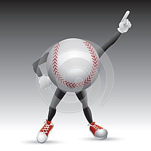 Baseball character striking a pose