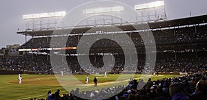 Baseball - Chicago Cubs Night Game at Wrigley