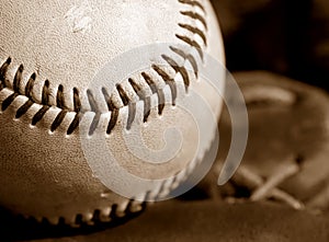 Baseball closeup