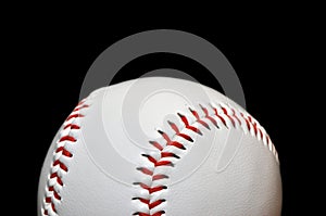 Baseball Closeup Isolated on Black