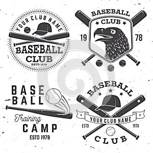 Baseball club badge. Vector illustration. Concept for shirt or logo, print, stamp or tee.