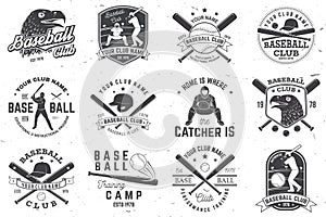 Baseball club badge. Vector illustration. Concept for shirt or logo, print, stamp or tee.