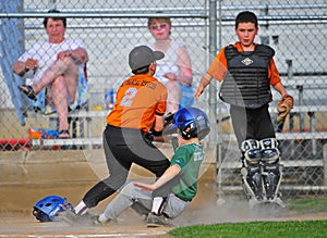 Baseball collision at home
