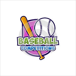 Baseball Competitions Vector design Logos illustrations sports