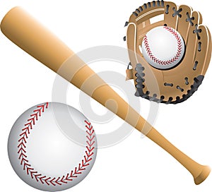 Baseball diamonds, balls, and bats