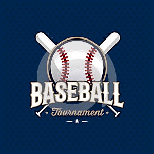 Baseball emblem blue