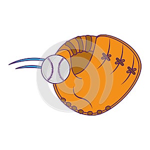 Baseball equiment elements icon cartoon