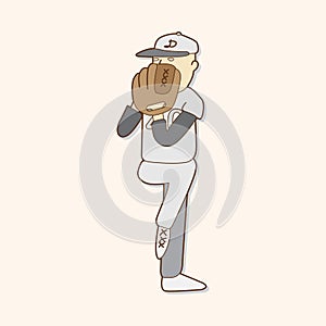 Baseball exercise theme elements vector,eps