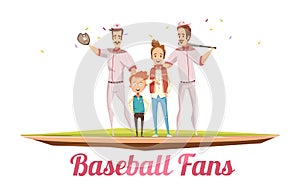 Baseball Fans Male Design Concept