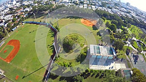 Baseball field aerial video