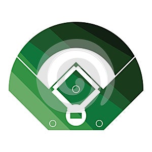 Baseball field aerial view icon