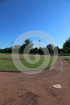 Baseball Field and Blue Sky