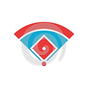 Baseball field dimensions. Vector illustration decorative design