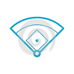 Baseball field dimensions. Vector illustration decorative design