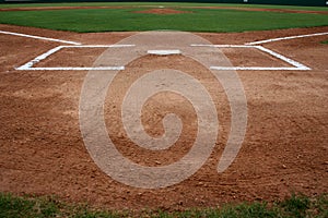 Baseball Field at Home Plate