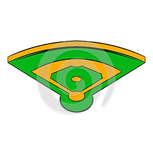 Baseball field icon, icon cartoon