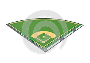 Baseball Field Isolated