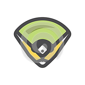 Baseball field Playground Base Vector icon Cartoon illustration