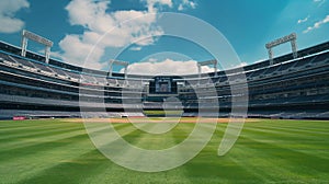 Baseball Field With Sky Background