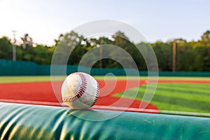 Baseball and field for sports background image with copy space