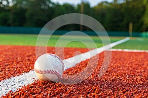 Baseball and field for sports background image with copy space