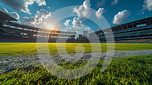 Baseball Field at Sunset