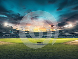 Baseball Field Under Cloudy Sky