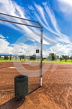 Baseball Field with Unique Sky