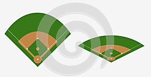 Baseball field vector plan