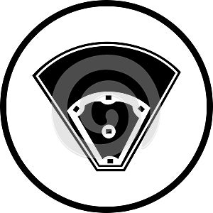 Baseball field vector symbol